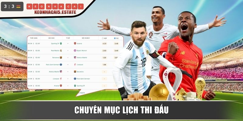 Chuyên mục lịch thi đấu
